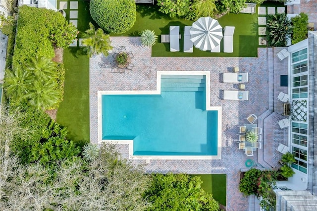 birds eye view of property