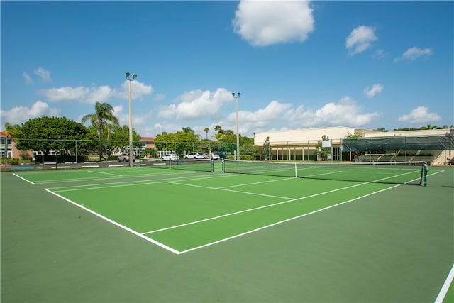 view of tennis court