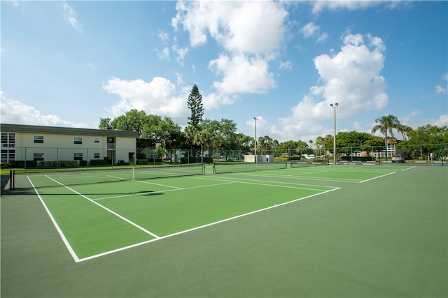 view of tennis court