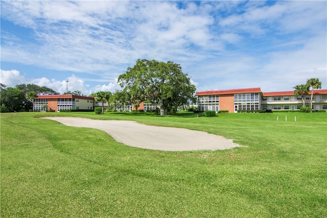 view of community featuring a yard