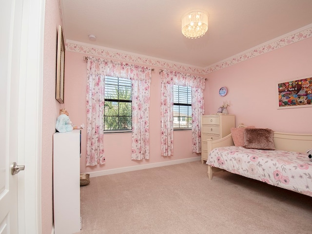 view of carpeted bedroom