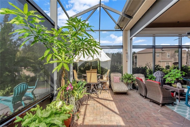 view of sunroom / solarium