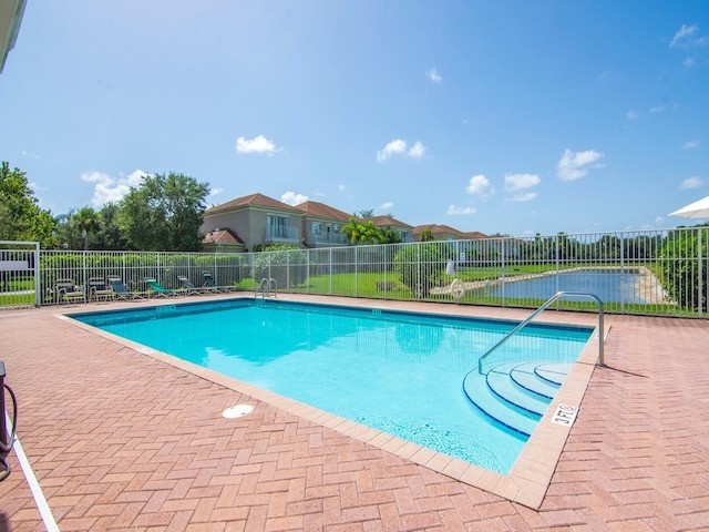 pool featuring fence