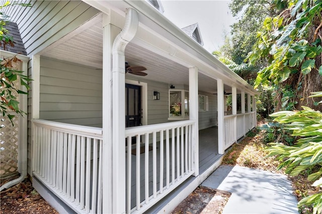 view of home's exterior featuring covered porch