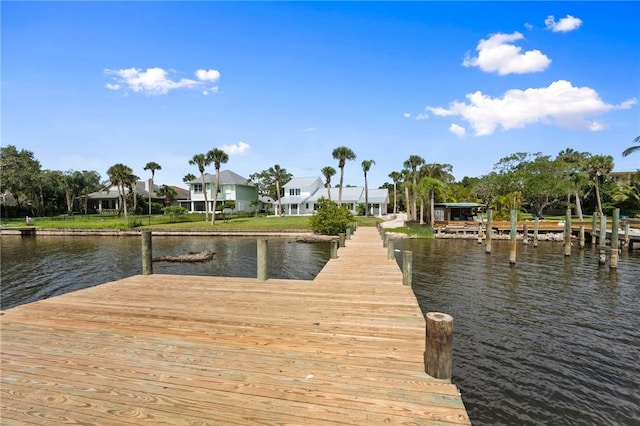 9670 Riverview Dr, Micco, FL 32976 - dock area featuring a water view and a residential view