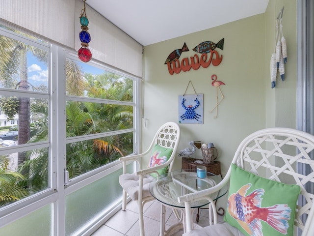 sunroom featuring a wealth of natural light