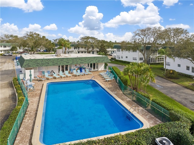 view of pool featuring a patio area