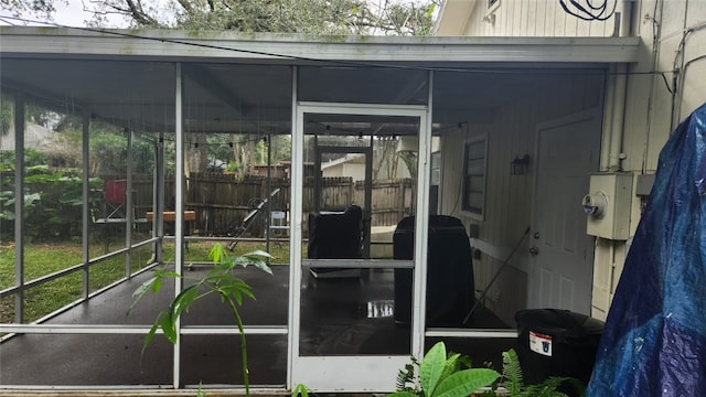 view of sunroom