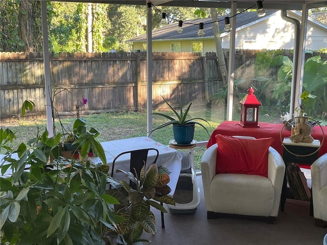 view of sunroom