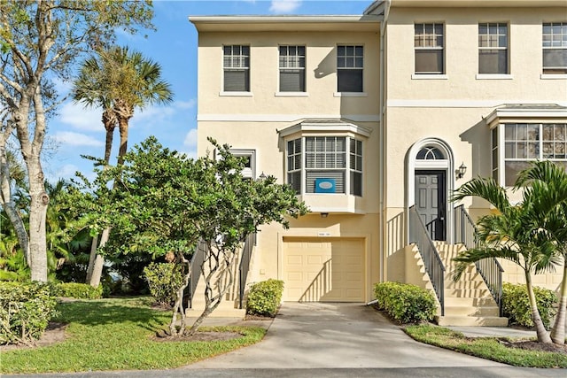 view of property with a garage