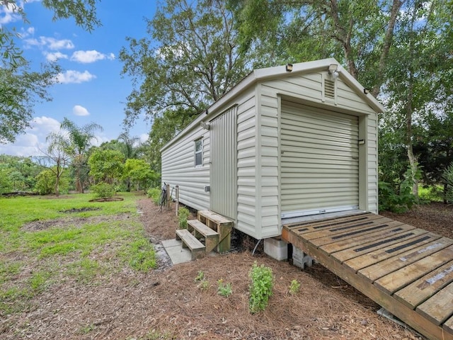 view of outbuilding with entry steps