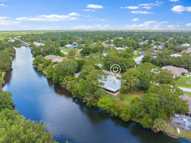 drone / aerial view of a large body of water
