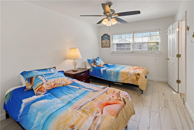 1311 3rd Ct, Vero Beach, FL 32960 - bedroom with baseboards and ceiling fan