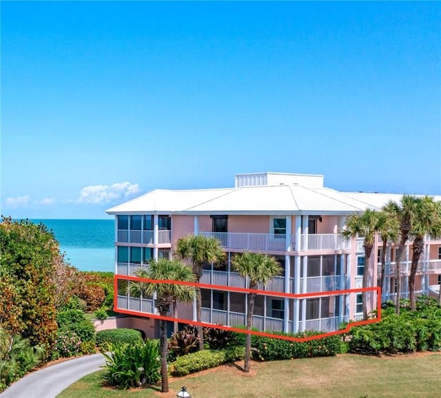 view of property featuring a water view