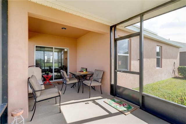 sunroom / solarium with a healthy amount of sunlight