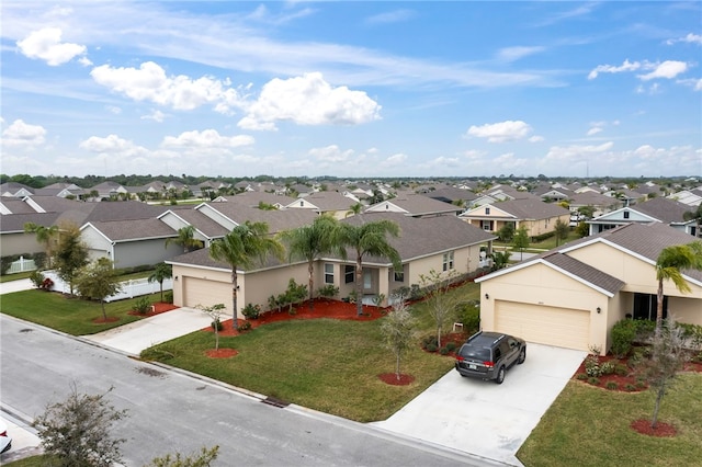 bird's eye view with a residential view