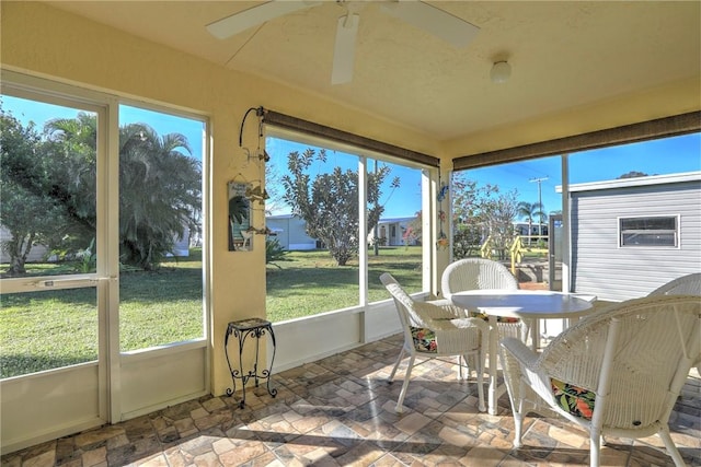 view of sunroom