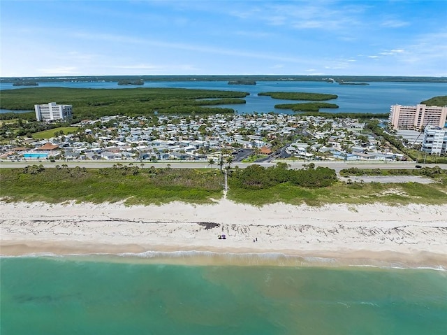 5367 Montego Cir, Hutchinson Island, FL 34949 - aerial view of waterfront with a beach