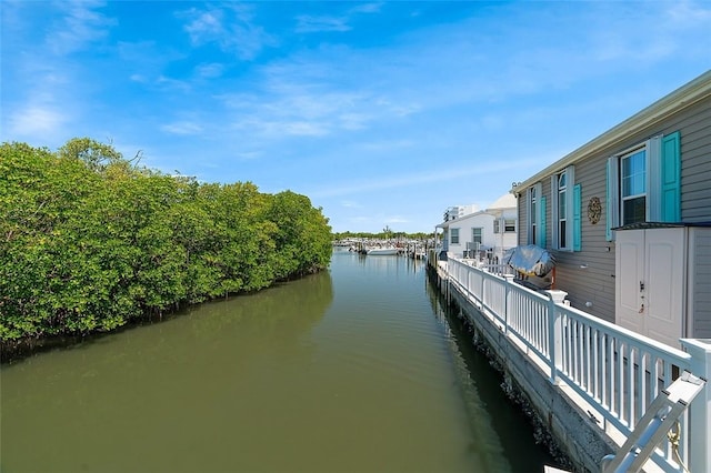 5367 Montego Cir, Hutchinson Island, FL 34949 - dock area featuring a water view