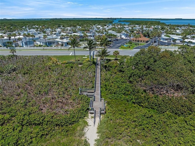 5367 Montego Cir, Hutchinson Island, FL 34949 - aerial view of residential area featuring a nearby body of water