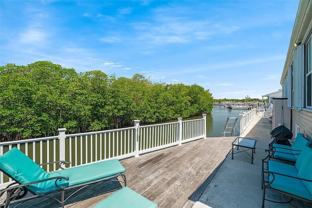 5367 Montego Cir, Hutchinson Island, FL 34949 - deck with a water view