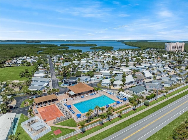 5367 Montego Cir, Hutchinson Island, FL 34949 - aerial view of a nearby body of water and a pool area