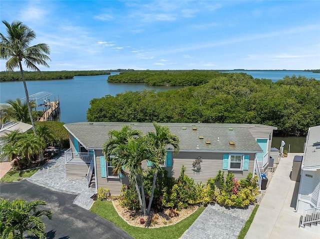 5367 Montego Cir, Hutchinson Island, FL 34949 - aerial view of property and surrounding area featuring a large body of water