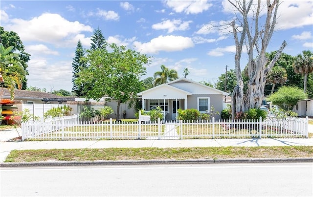 view of single story home