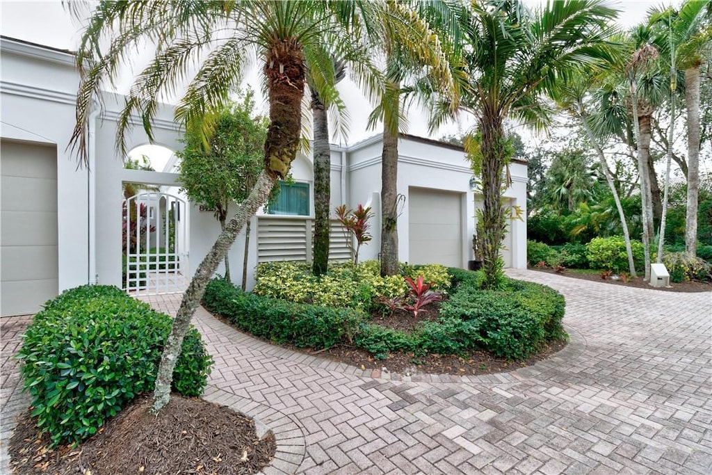 view of home's exterior with a garage