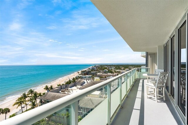 3554 S Ocean Dr Unit 1203, Vero Beach, FL 32963 - balcony with view of water and beach