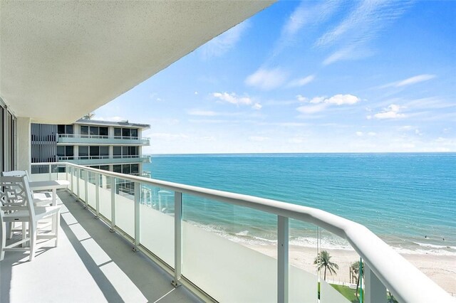 3554 S Ocean Dr Unit 1203, Vero Beach, FL 32963 - balcony featuring view of water and beach