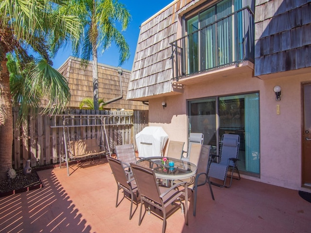 view of patio / terrace featuring area for grilling