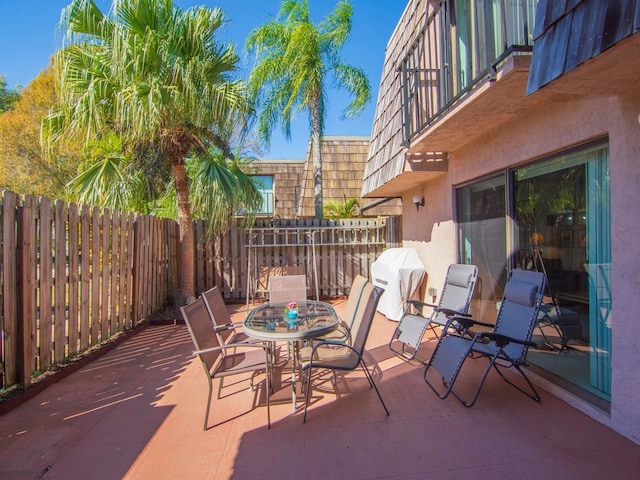 view of patio / terrace featuring area for grilling