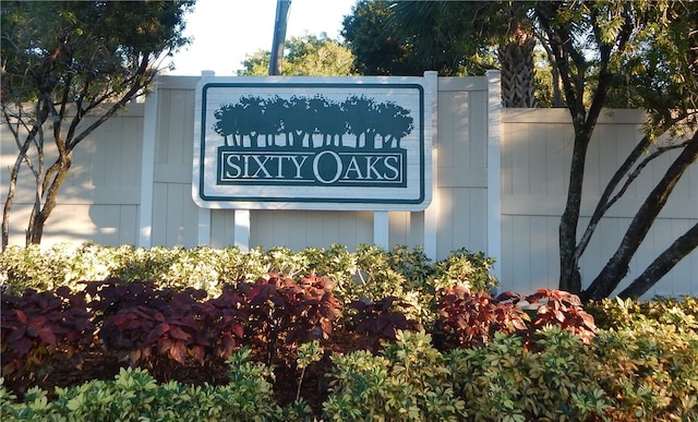 view of community sign