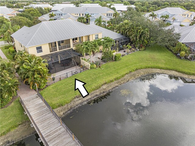 4570 Bridgepointe Way Unit 148, Vero Beach, FL 32967 - aerial view of residential area with a nearby body of water