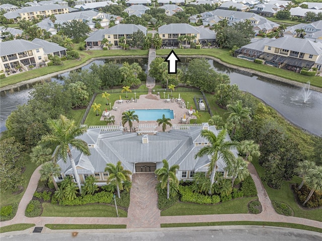 4570 Bridgepointe Way Unit 148, Vero Beach, FL 32967 - aerial view of residential area with a large body of water and a pool