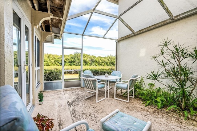 view of sunroom