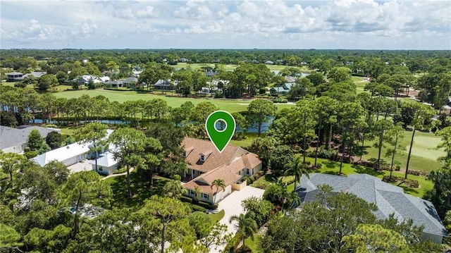 bird's eye view with a residential view