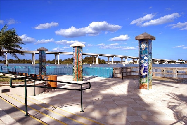 view of patio with fence