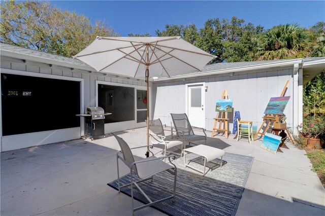 view of patio / terrace with area for grilling