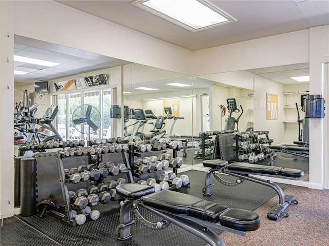 14 Vista Gardens Trl Unit 102, Vero Beach, FL 32962 - exercise room featuring carpet