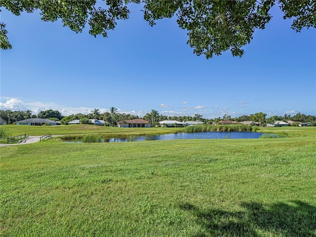 exterior space featuring a water view