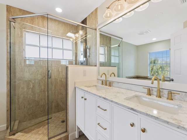 1880 Cobia Dr, Vero Beach, FL 32960 - full bath with a shower stall and double vanity