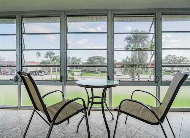 view of sunroom