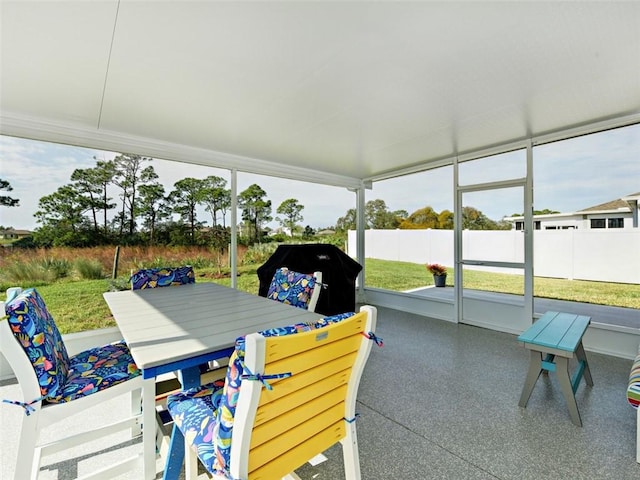 view of sunroom / solarium