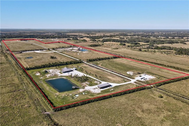 bird's eye view featuring a rural view