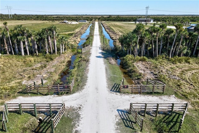 drone / aerial view featuring a rural view