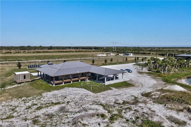 bird's eye view featuring a rural view