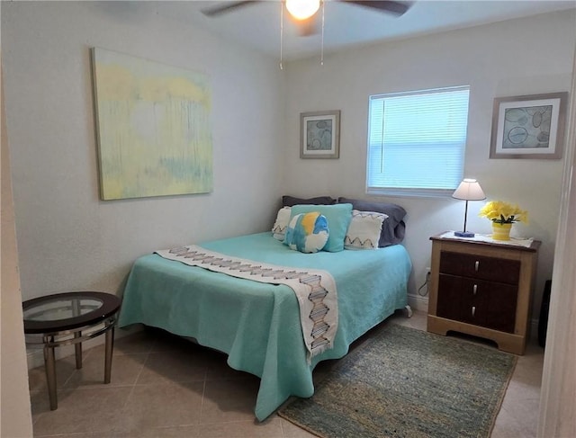 401 N 29th St, Fort Pierce, FL 34947 - bedroom with tile patterned flooring and ceiling fan