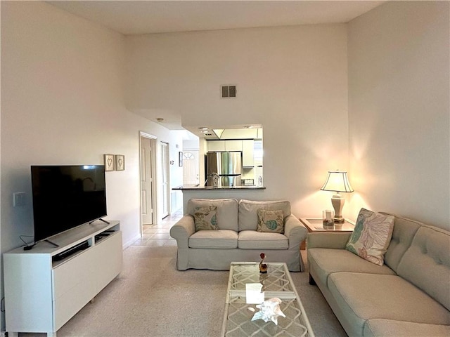 view of carpeted living room